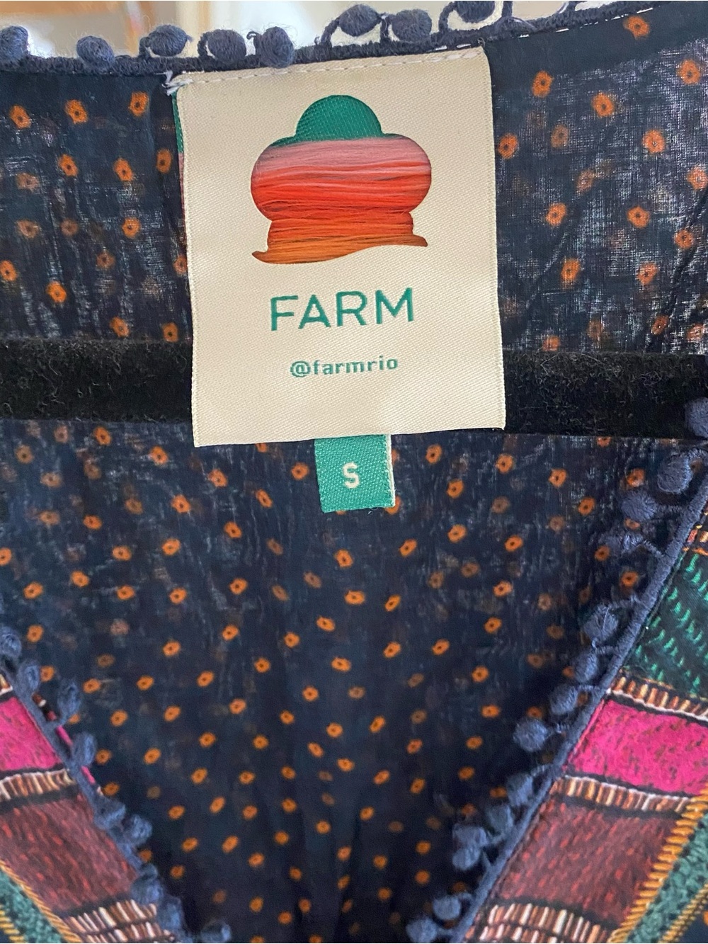 FARM Rio Multicolor Floral-Print Mini Dress — Navy, Pink, Orange - Picture 6 of 12